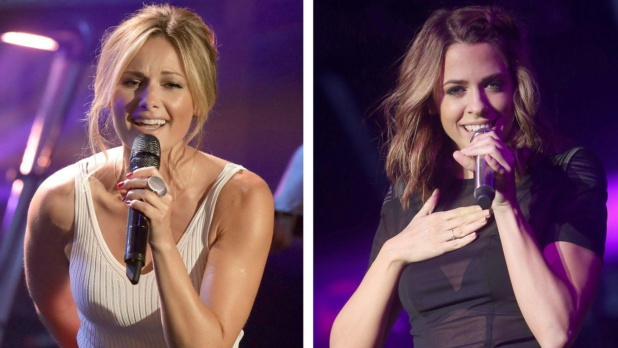 Die Bildkombo zeigt Helene Fischer und Vanessa Mai (Archivfotos).