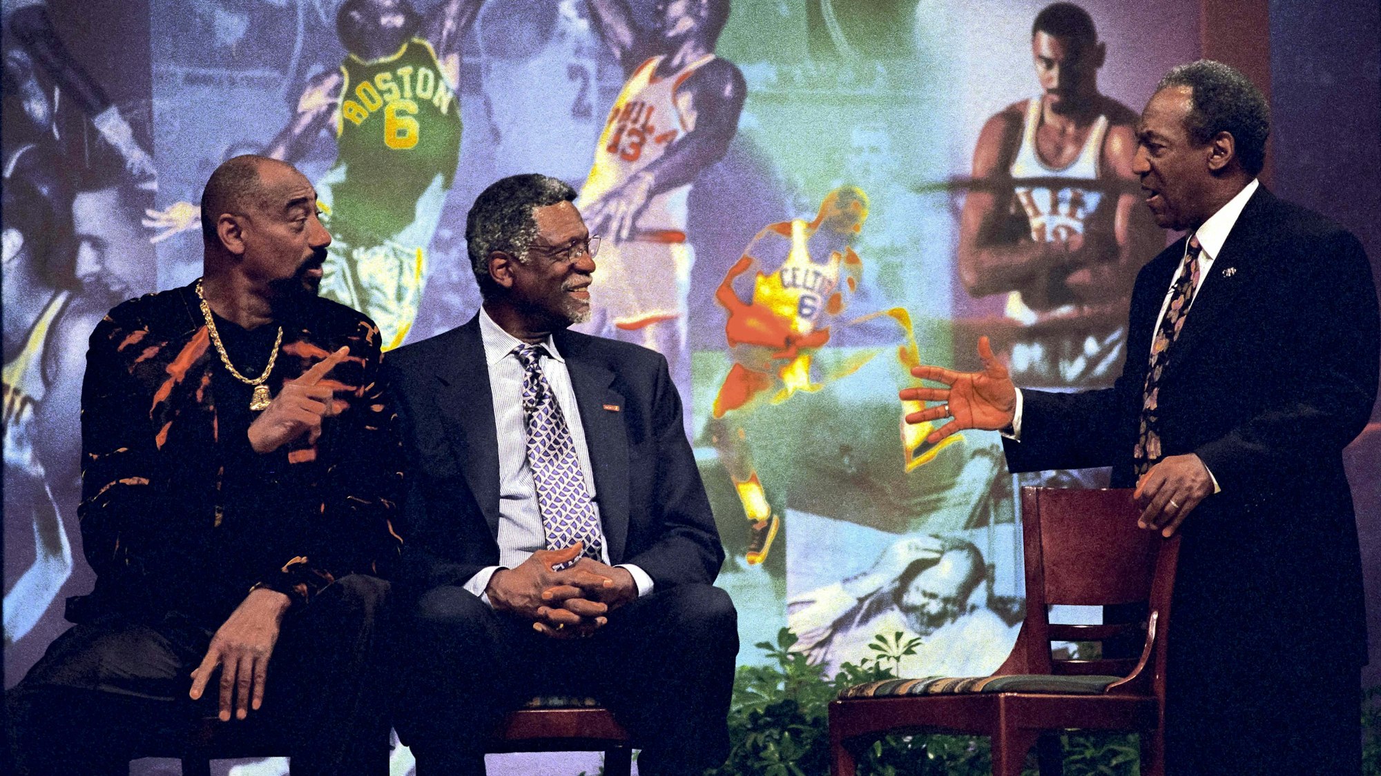 Wilt Chamberlain, Bill Russell und Bill Cosby
