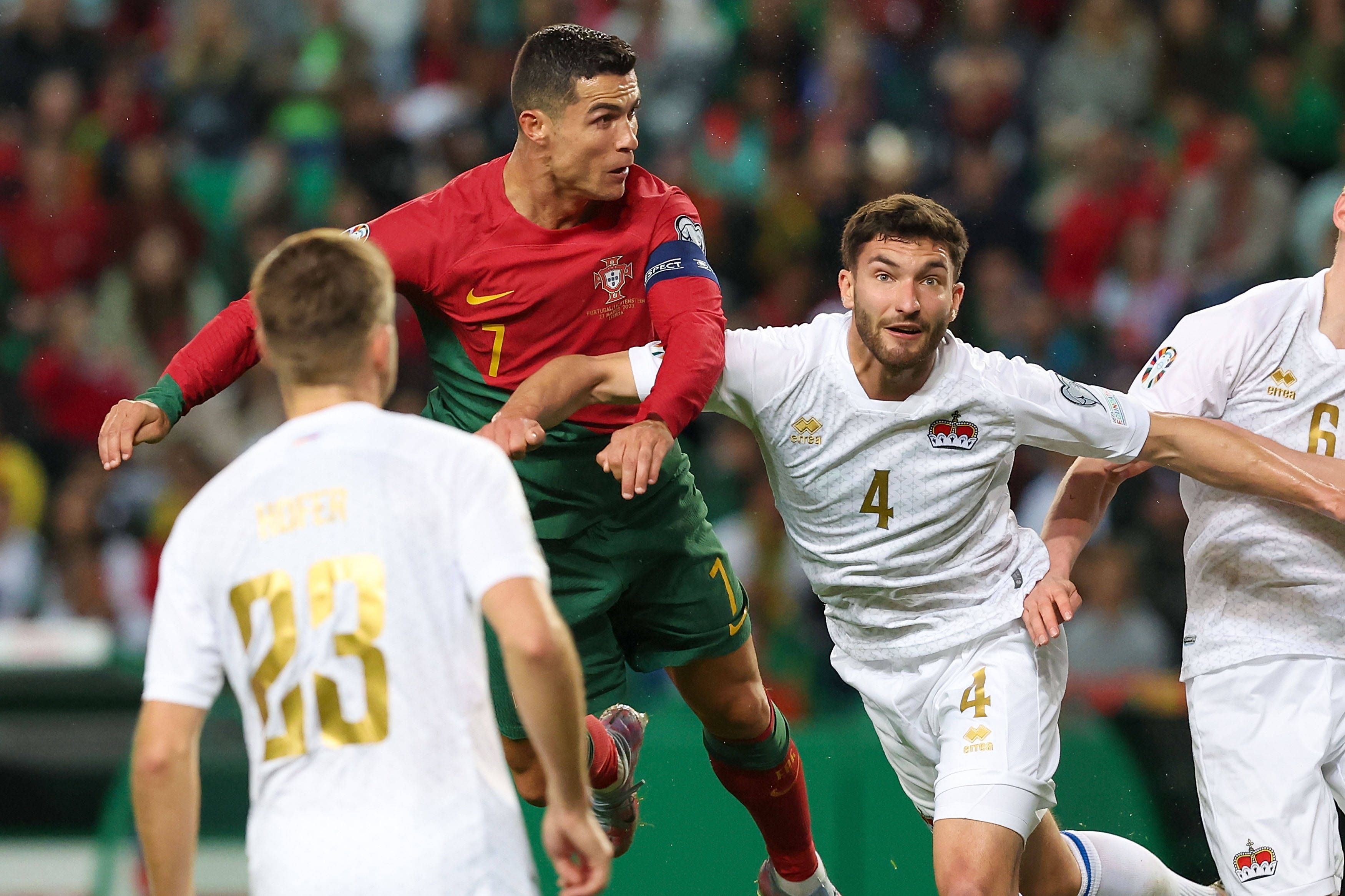 Ronaldo beim EM-Qualifikationsspiel zwischen Portugal und Liechtenstein.