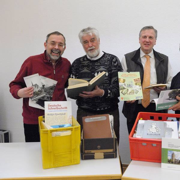 Der Vorstand des Bergischen Geschichtsverein mit Dr. Ferdinand Peter Moog, Hermann-Josef Rodenbach, Aloisius Schmidt und Max Morsches