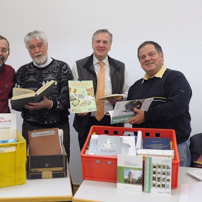 Der Vorstand des Bergischen Geschichtsverein mit Dr. Ferdinand Peter Moog, Hermann-Josef Rodenbach, Aloisius Schmidt und Max Morsches