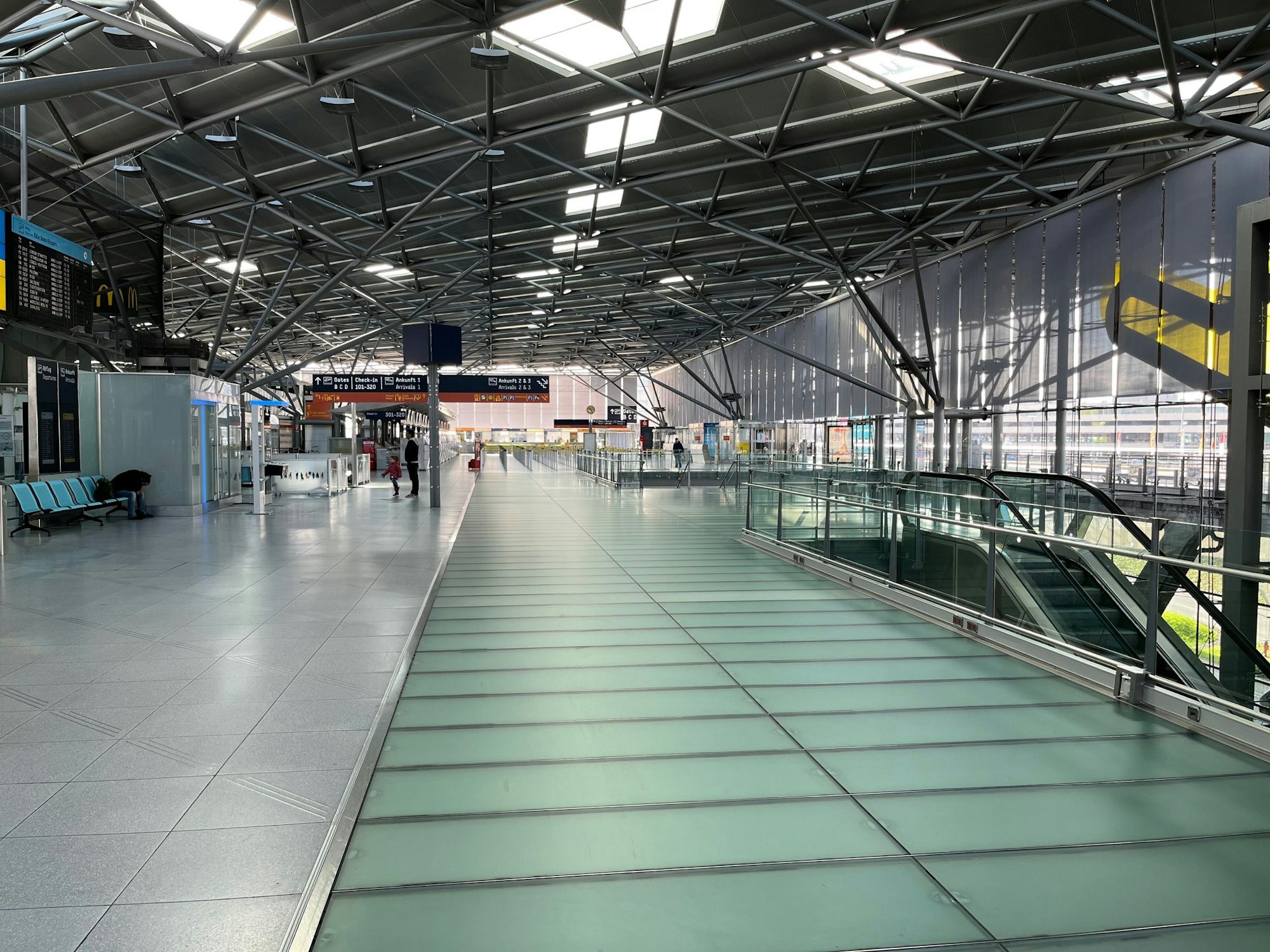 Leere am Flughafen Köln/Bonn.