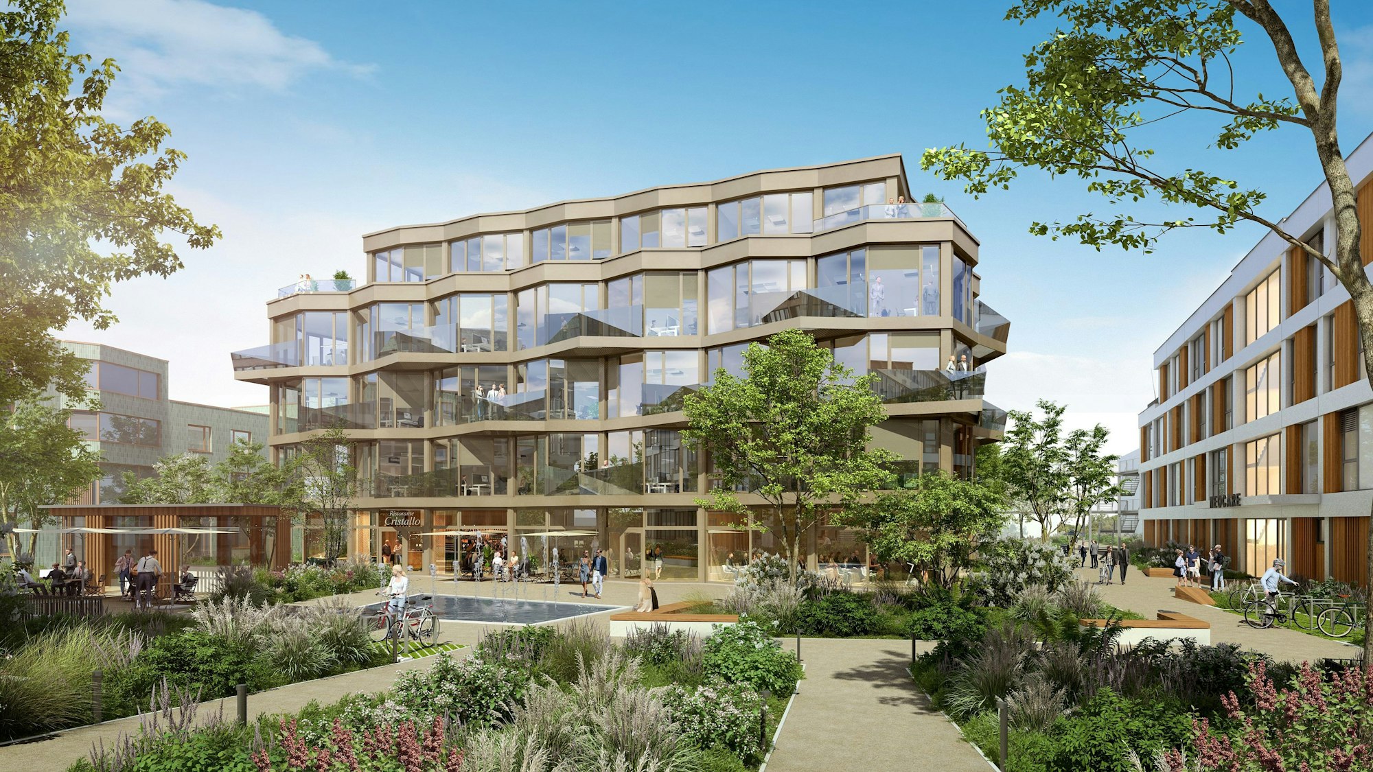 Visualisierung des neuen Frechener Stadtquartiers Neobel.