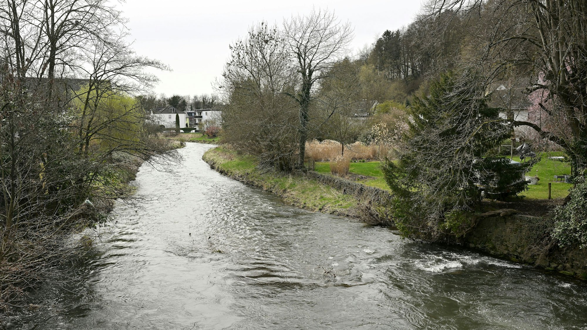 Die Sülz bei Hoffnungsthal, also oberhalb der Stelle, an der sich der Zwischenfall ereignete.