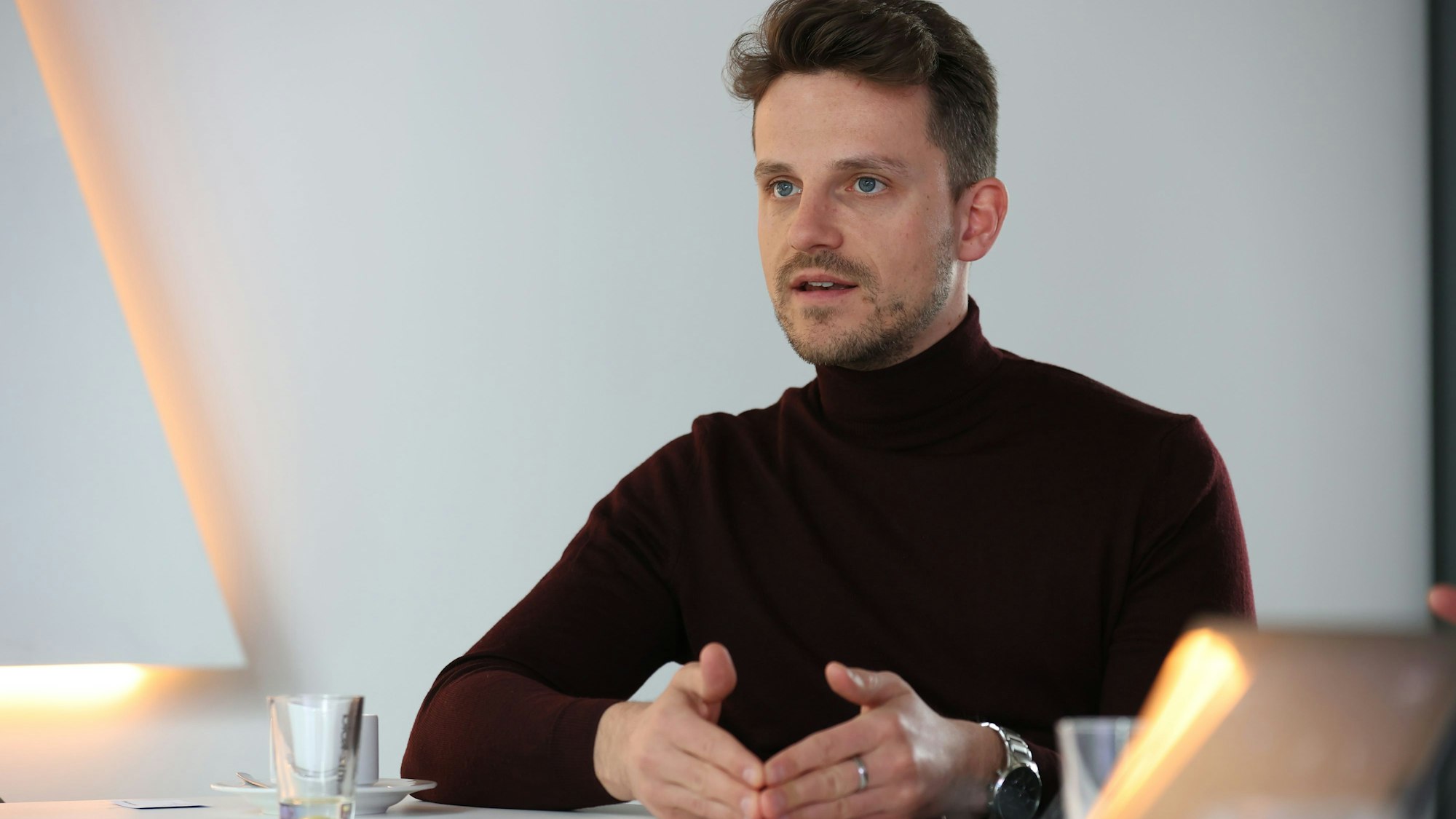 Das Bild zeigt den SPD-Vorsitzenden Florian Schuster.