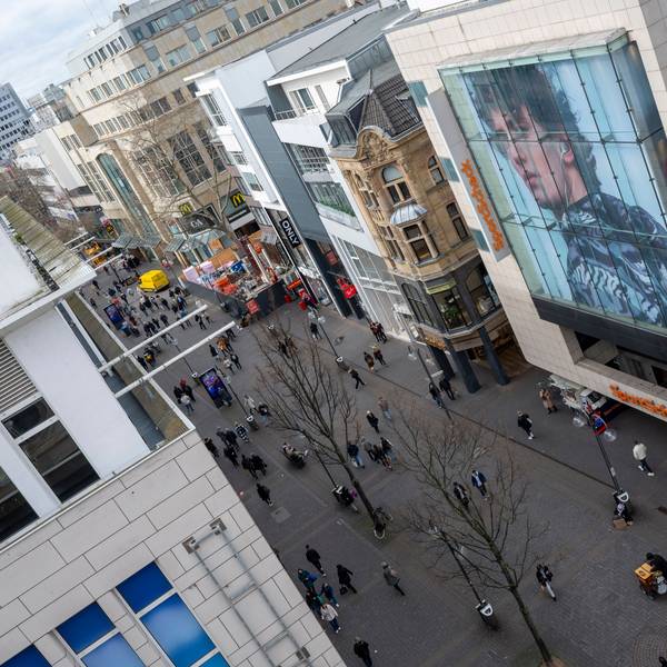Blick von oben auf die Schildergasse