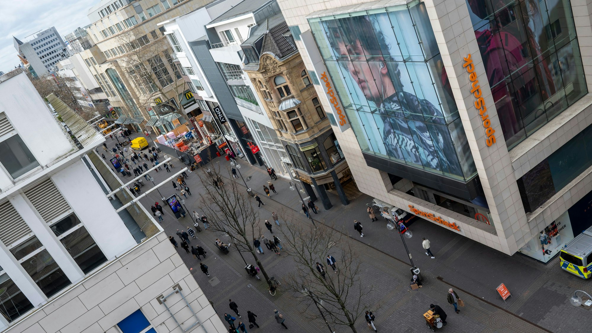 Blick von oben auf die Schildergasse
