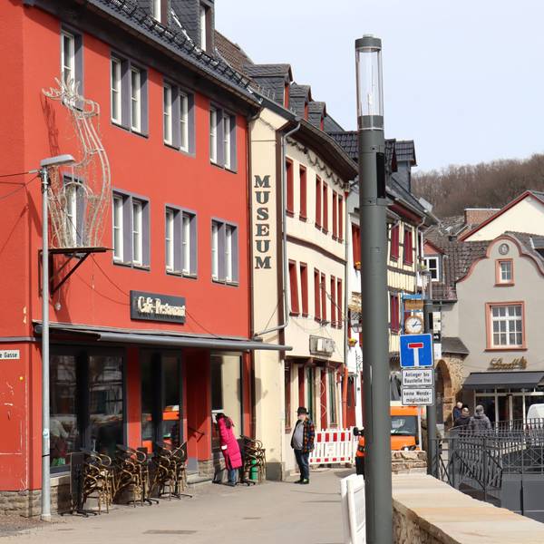 Eine neue Straßenlaterne in Bad Münstereifel