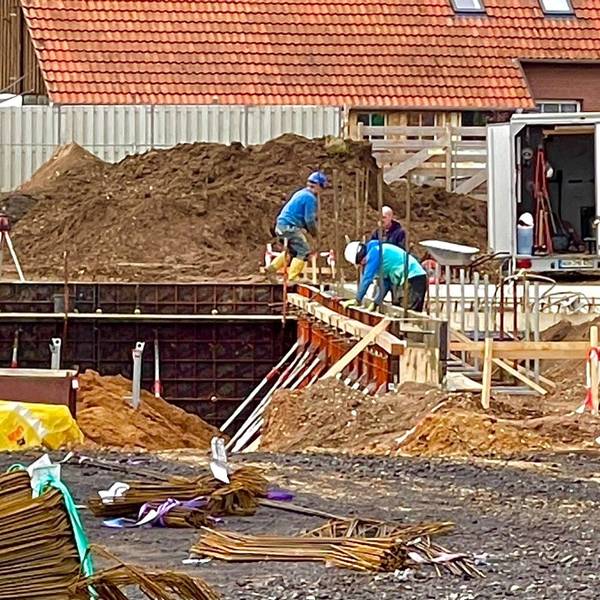 Die Baustelle des Neubaus.