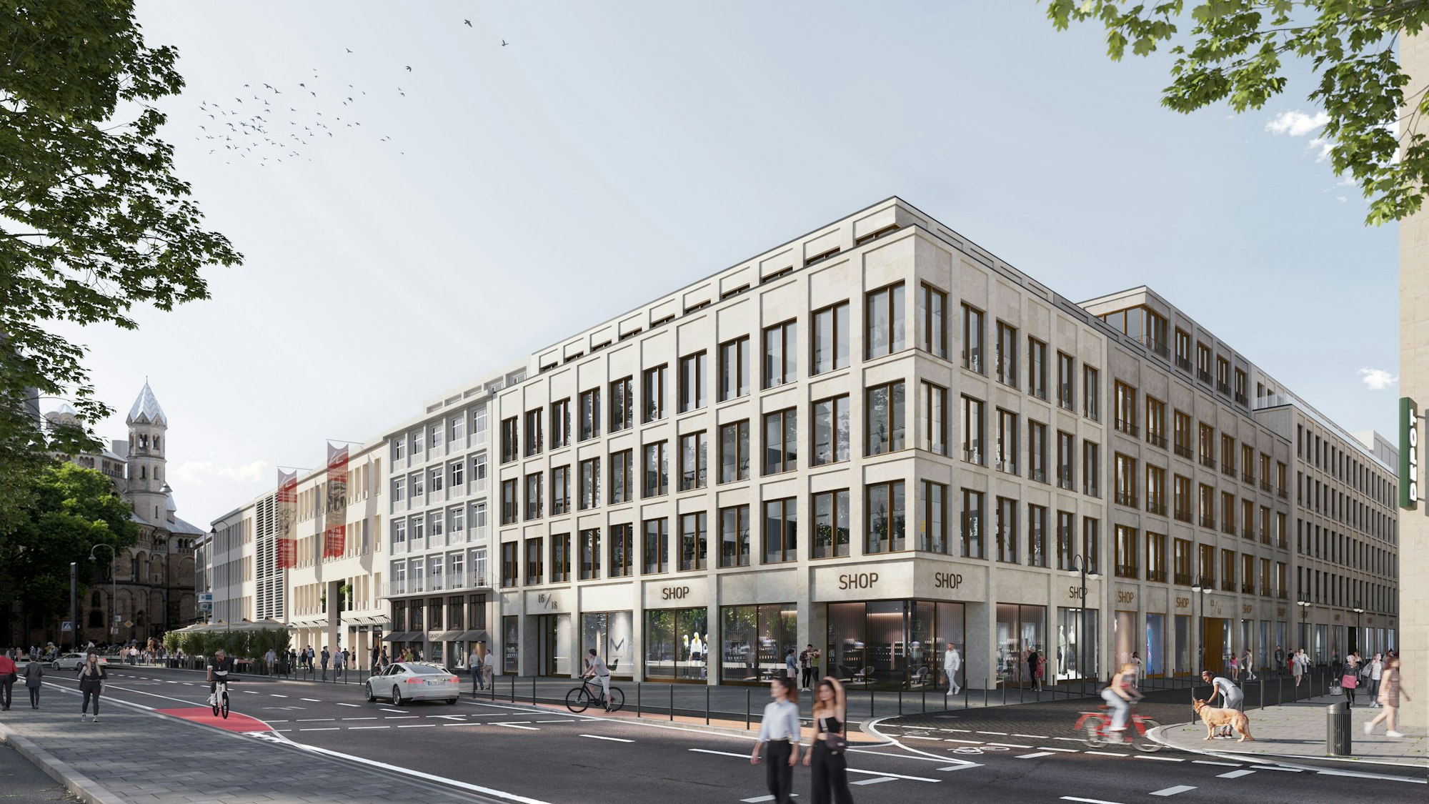 Die Kreissparkasse Köln plant Neubauprojekt entlang der Richmodstraße.