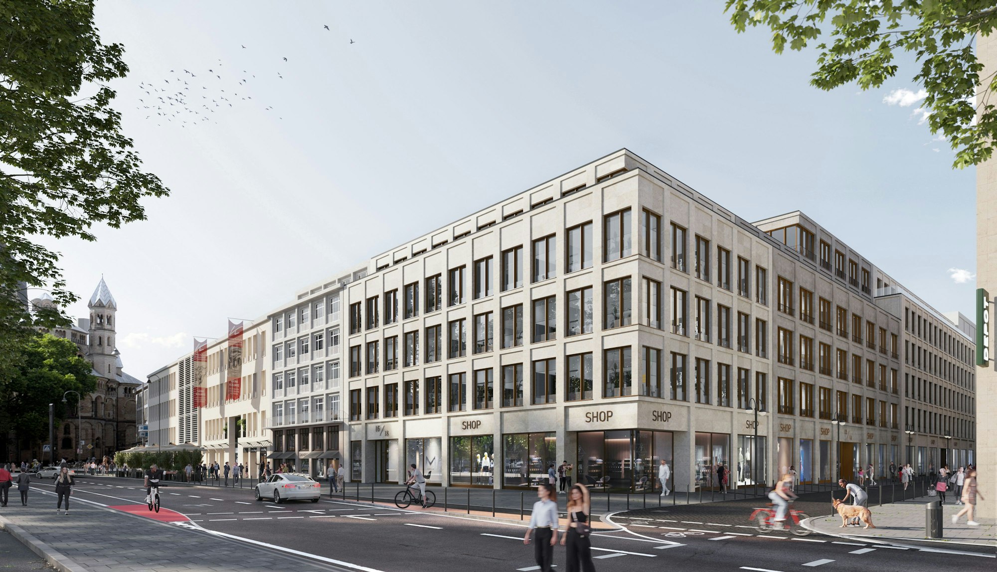 Der Neubau der Kreissparkasse Köln an der Richmodstraße.
