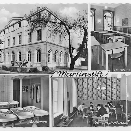 Gebäude Innen und Aussen (Postkartenmotiv) Martinstift, Moers.