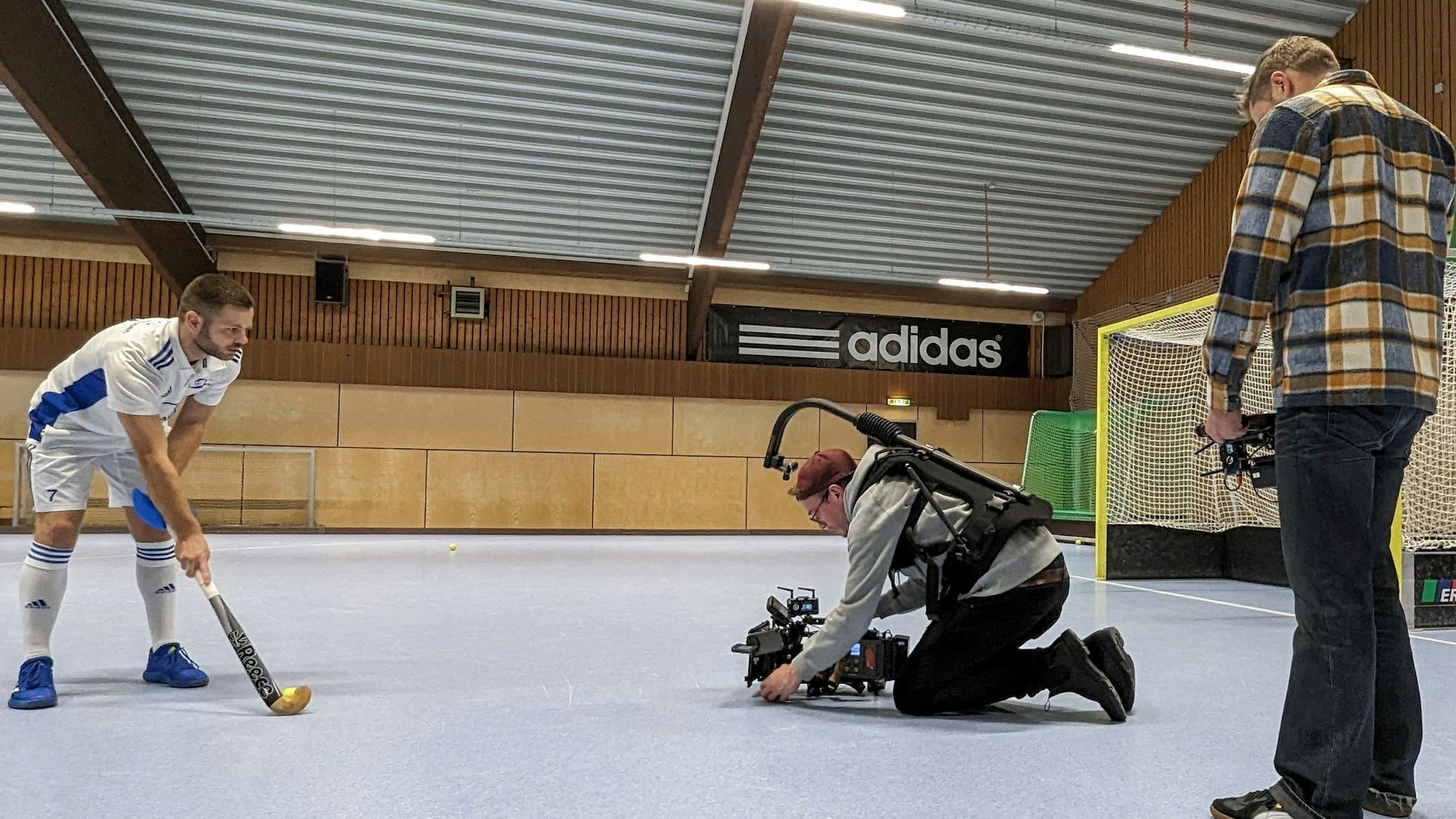 Dreharbeiten Hockey