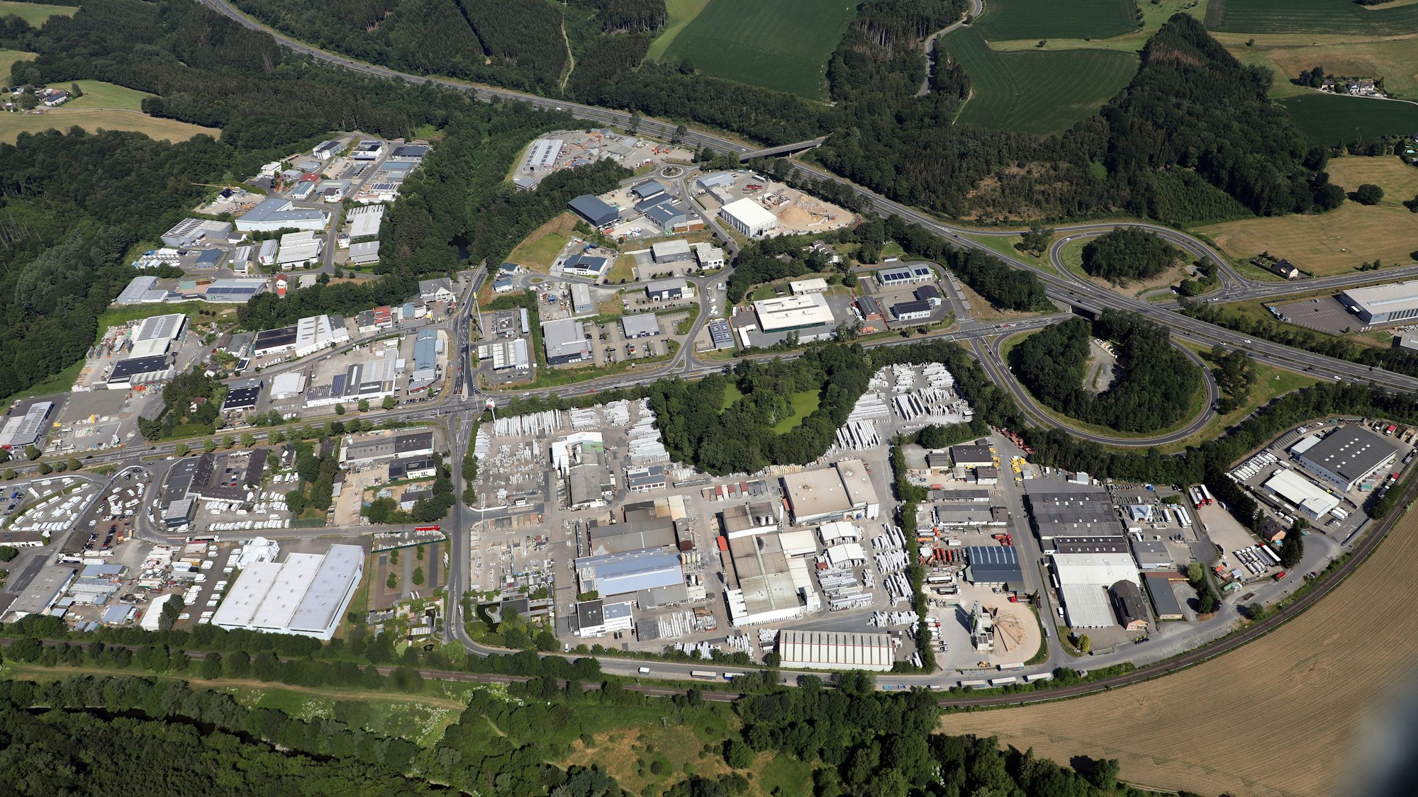 Luftbild von Overath.