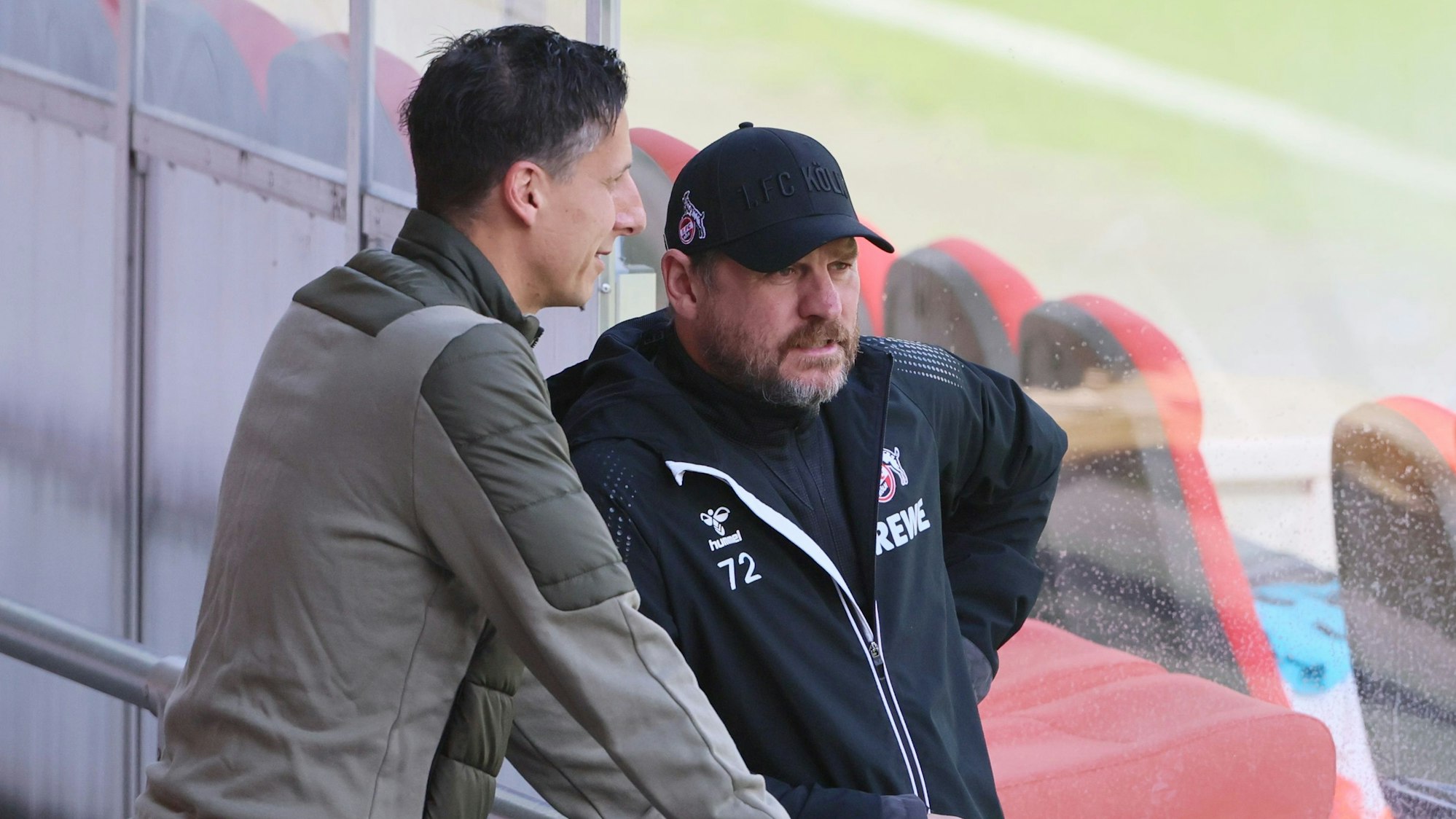 FC-Geschäftsführer Christian Keller und Trainer Steffen Baumgart