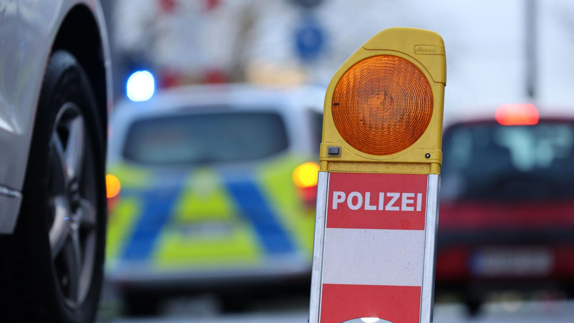 Polizei-Warnbake