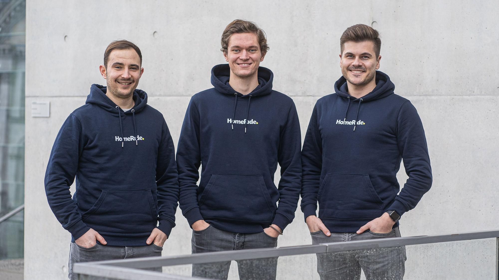 Home-Ride Gründer Michael Müller, Hendrik Lallensack und Mirco Meyer
