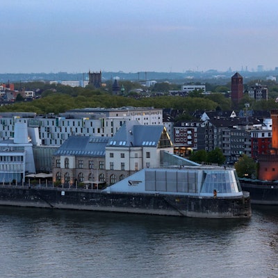 Das Kölner Schokoladenmuseum aus der Vogelperspektive