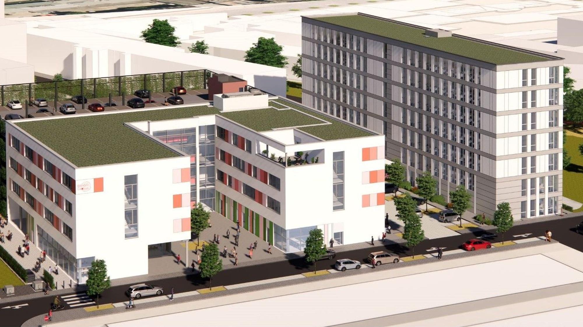 Eine VIsualisierung der neuen Gesamtschule in Ehrenfeld.