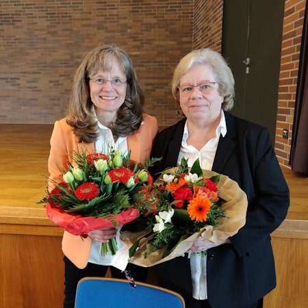 Kämmerinnen in Burscheid: Ulrike Detering (l.) und Helga Lagotzky
