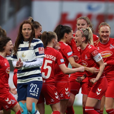 Mandy Islacker Köln, M, Torjubel 2-0, 1. FC Köln - MSV Duisburg, Flyeralarm Frauen Bundesliga, 17. Spieltag, Köln, Deutschland, 18.03.2023. *** Mandy Islacker Cologne, M , goal celebration 2 0, 1 FC Cologne MSV Duisburg, Flyeralarm Womens Bundesliga, Matchday 17, Cologne, Germany, 18 03 2023