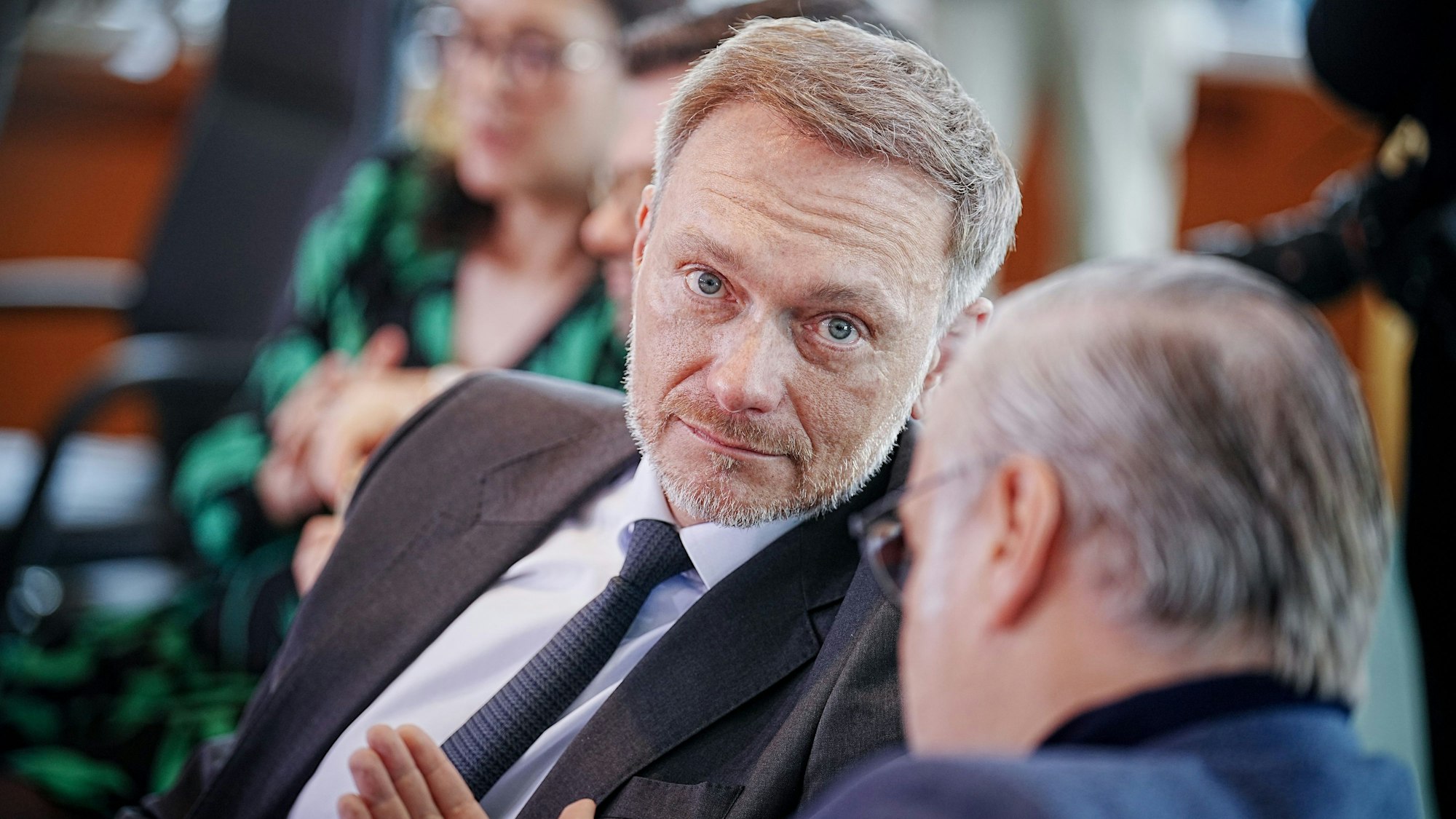 Christian Lindner während einer Sitzung des Bundeskabinetts.