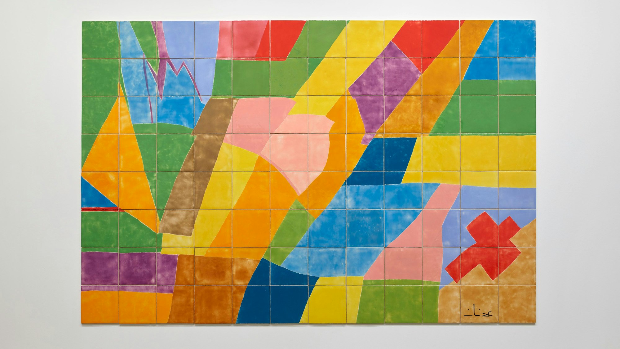 Etel Adnan:Ohne Titel, 2022, Keramik, Private Collection, France. Courtesy Sfeir-Semler Gallery Beirut/Hamburg