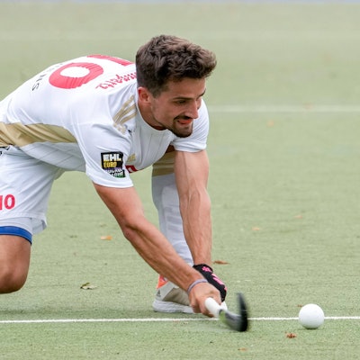 Moritz Trompertz KTHC, 10, am Ball, Freisteller, Ganzkörper, Einzelbild, Einzelfoto, Aktion, Action, 19.08.2022, Mannheim Deutschland, Hockey, SummerCup 2022, Herren, Rot-Weiss Köln - KHC Dragons *** Moritz Trompertz KTHC, 10 , on the ball, crop, full body, single image, single photo, action, action, 19 08 2022, Mannheim Germany , Hockey, SummerCup 2022, Men, Rot Weiss Köln KHC Dragons xozx