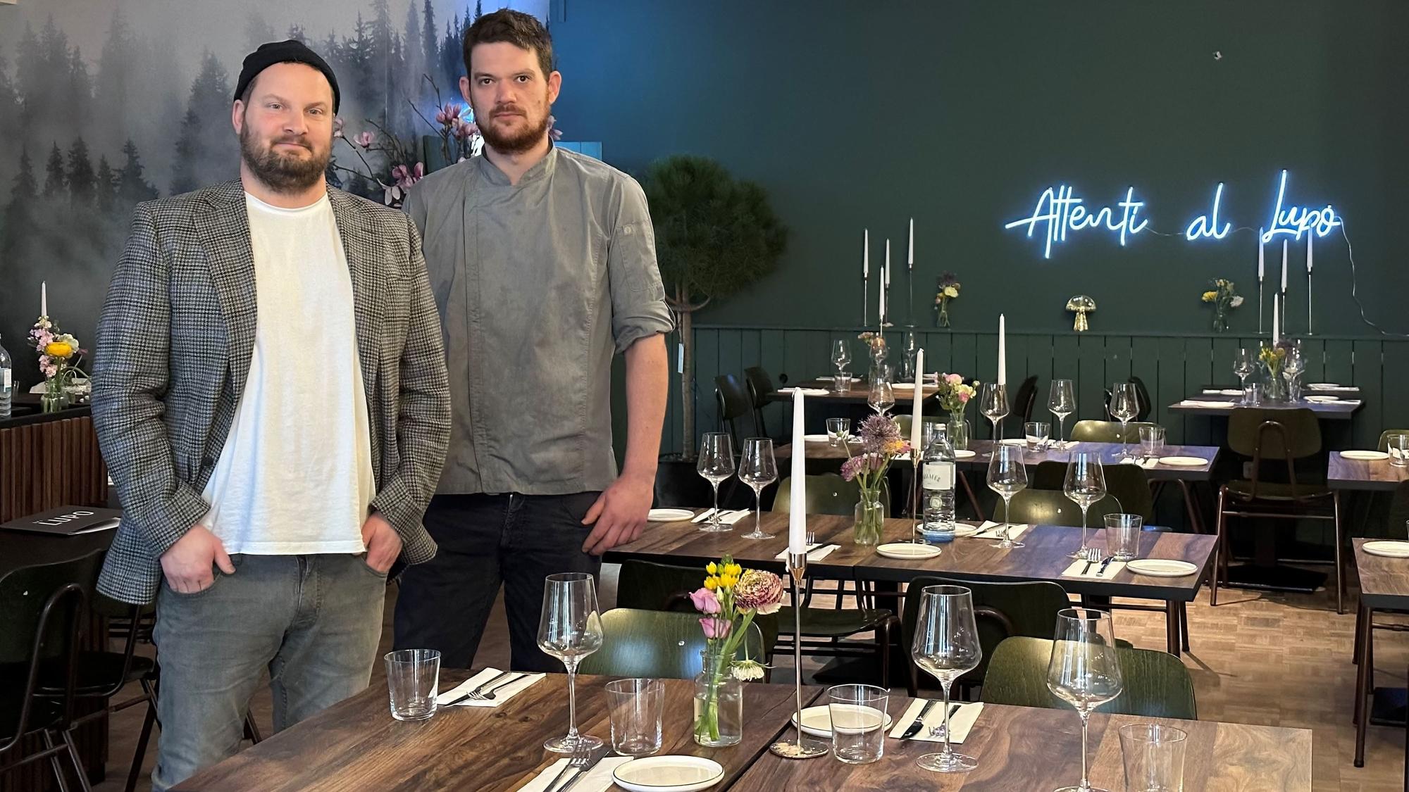 Der Gastronom Gabriel Zanchetti im „Da's Lupo“ mit seinem Küchenchef Mike Spyra