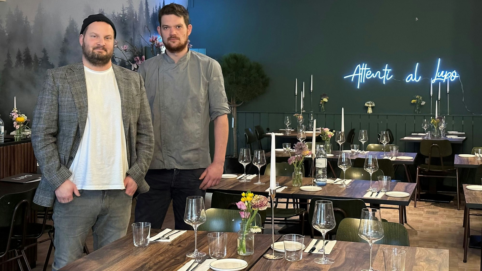 Der Gastronom Gabriel Zanchetti im „Da's Lupo“ mit seinem Küchenchef Mike Spyra