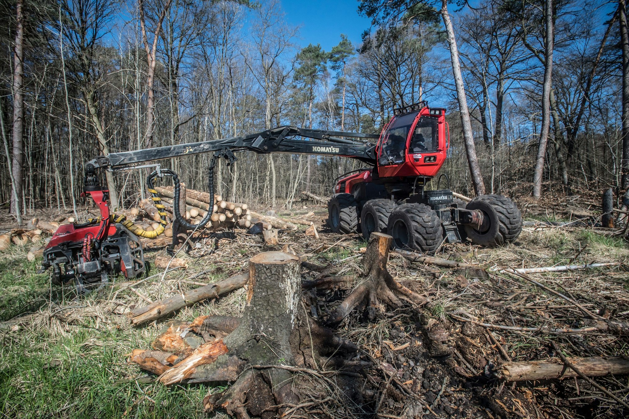Holzfäll-Maschine Harvester.