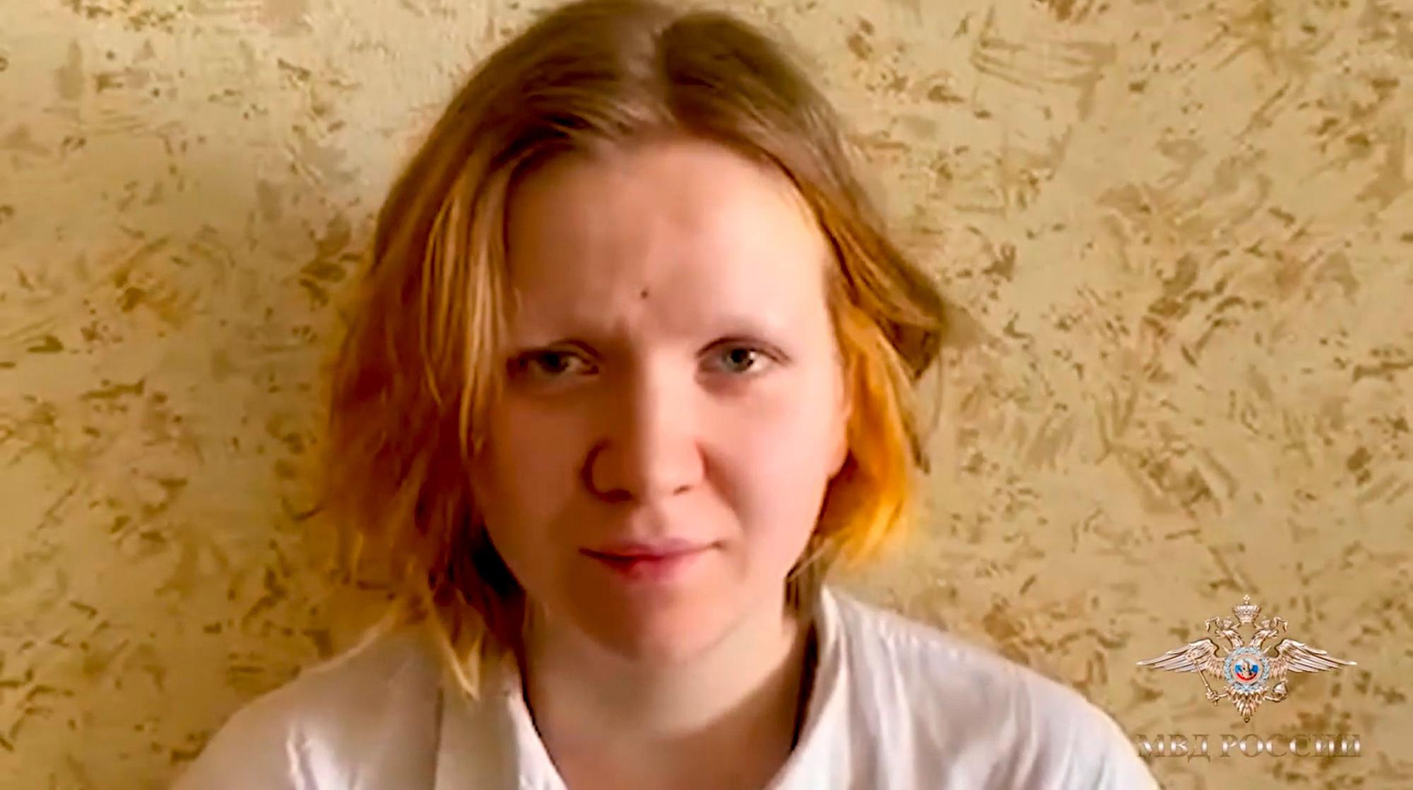 Die 26-jährige Daria Trepowa wurde als Tatverdächtige nach der Explosion in St. Petersburg festgenommen – und im russischen TV vorgeführt.