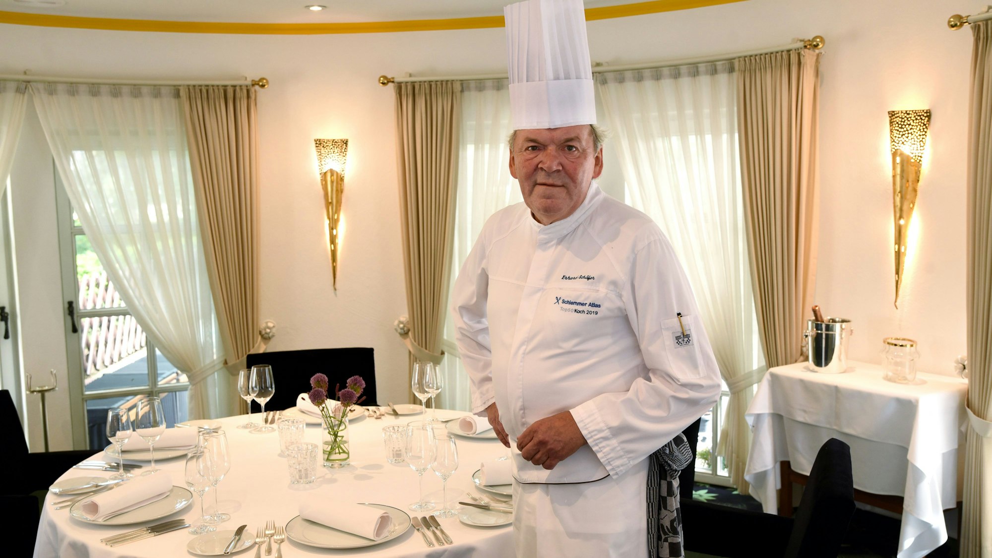 Erhard Schäfer im Landhaus Kuckuck in Müngersdorf.