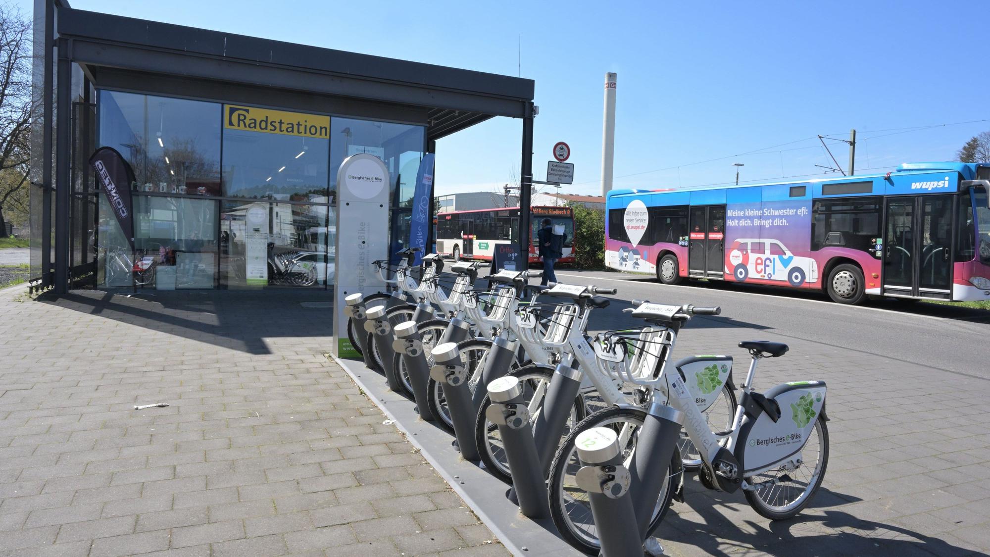 Die Radstation in Bergisch Gladbach.