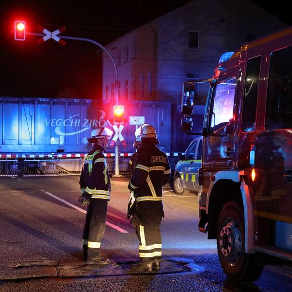 Großeinsatz an der Bahnsstrecke im Siebengebirge.