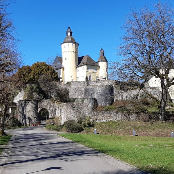 Blick auf das Schloss Homburg bei Nümbrecht.