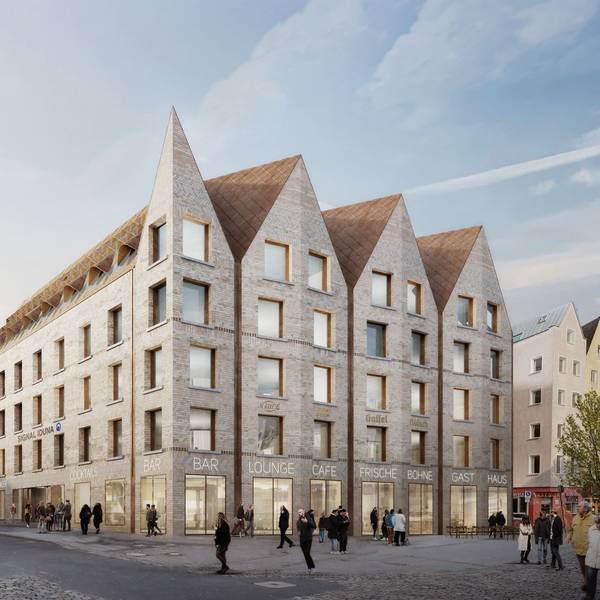 Die Visualisierung zeigt das neue Bürohaus am Heumarkt.
