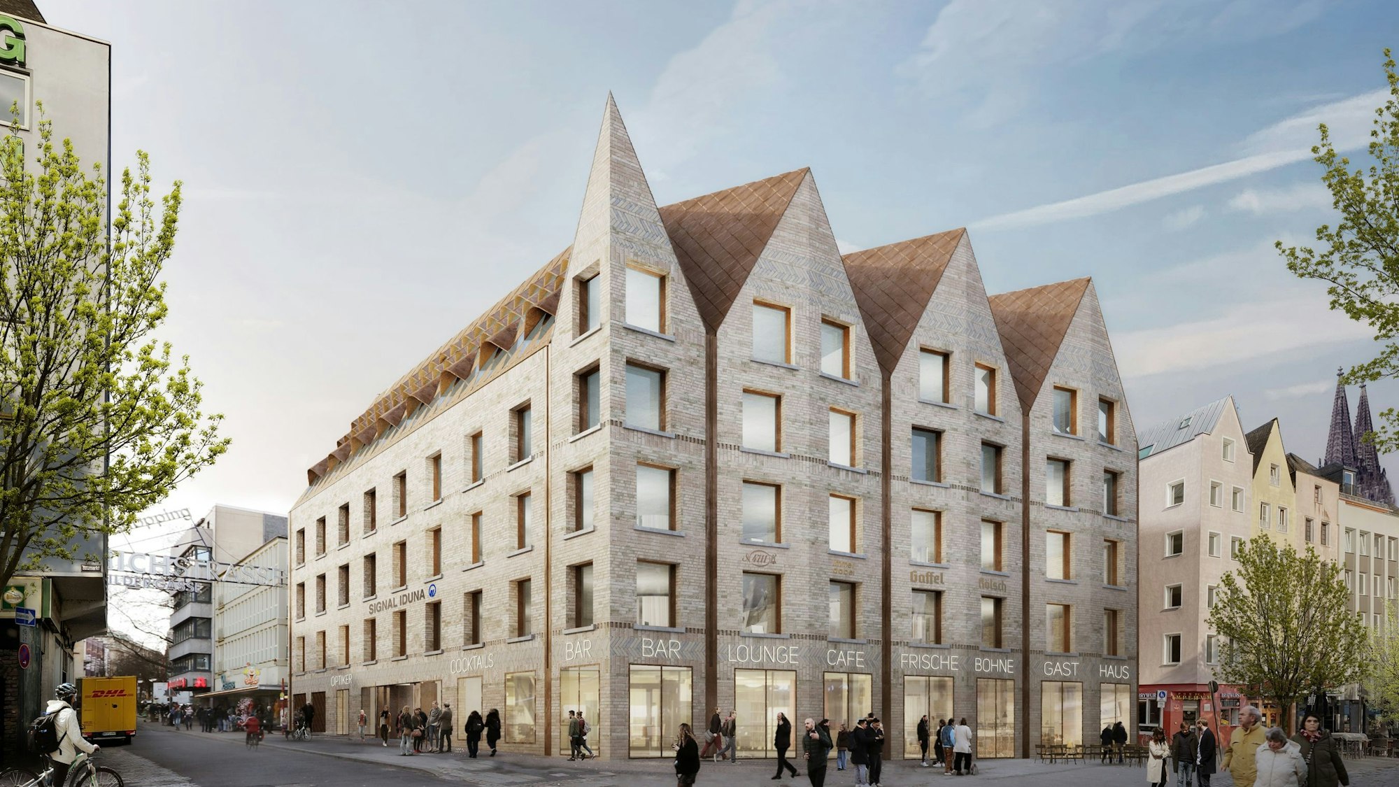 Das benachbarte Büro- und Geschäftshaus am Heumarkt.