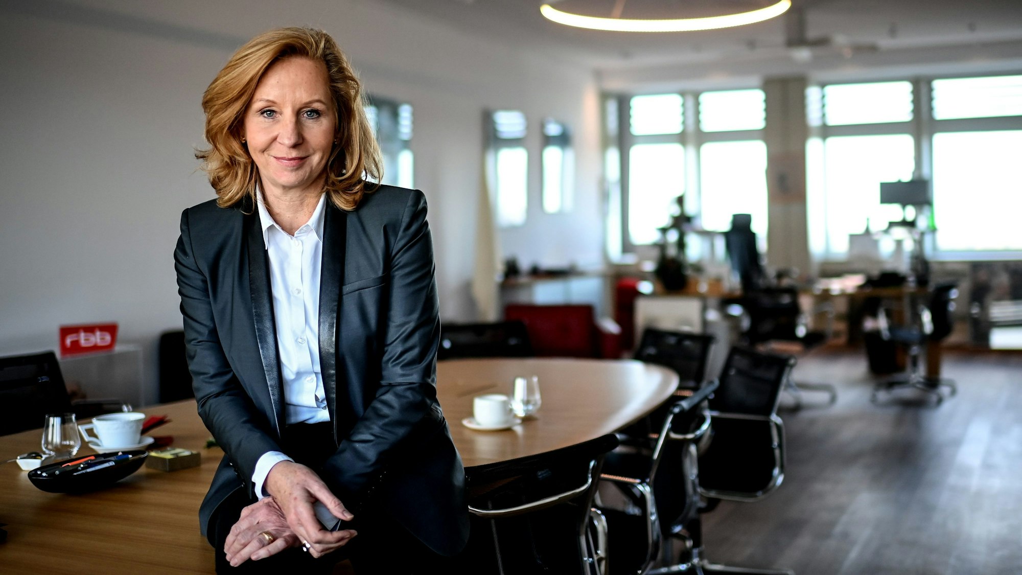 Patricia Schlesinger, Journalistin, am Rande eines dpa-Interview.