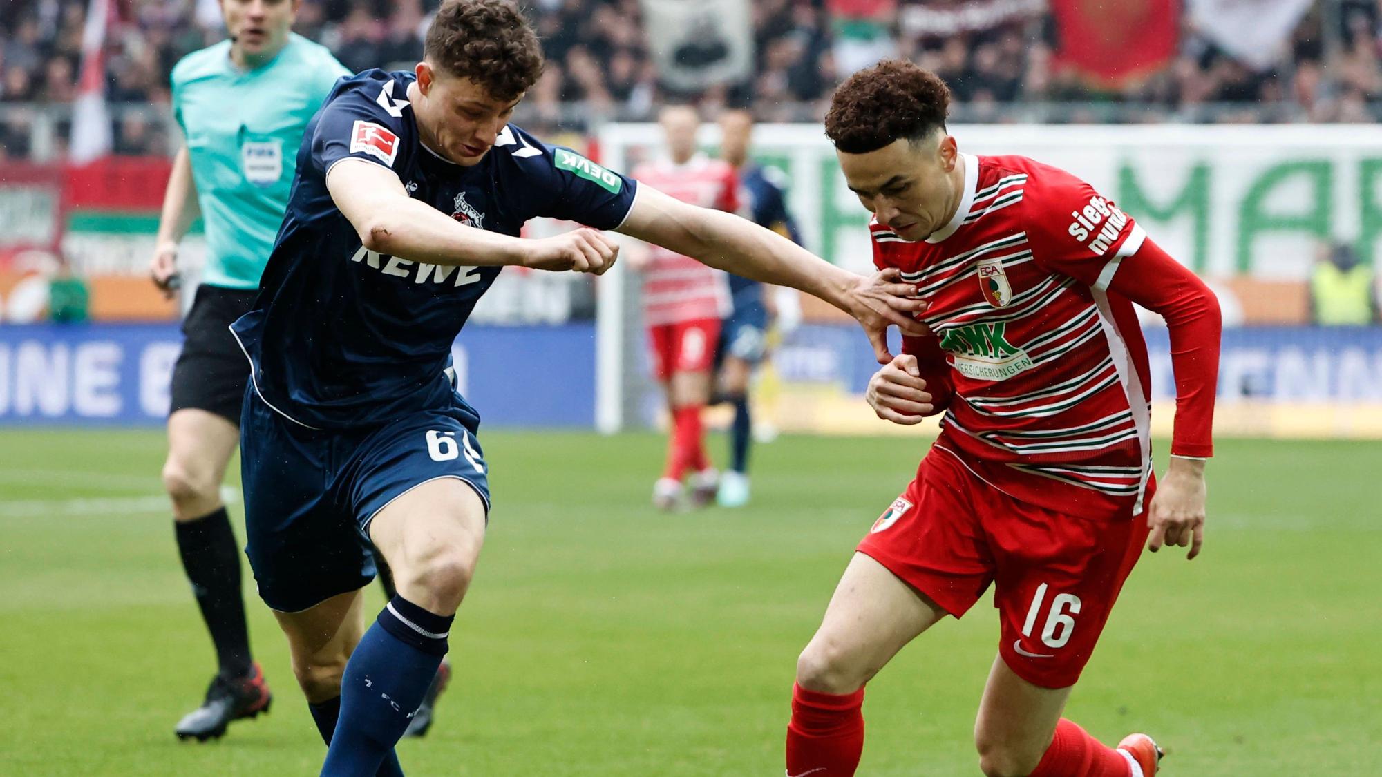 Eric Martel im Zweikampf mit Ruben Vargas