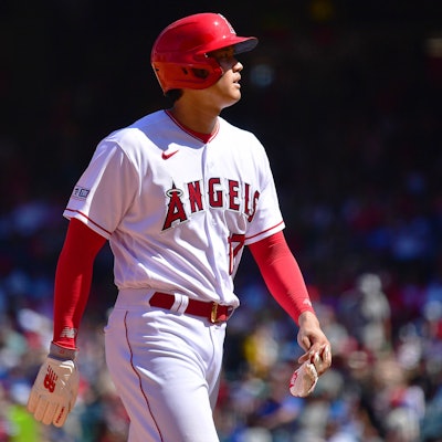 Der japanische Baseballspieler Shohei Ohtani von den Los Angeles Angels.