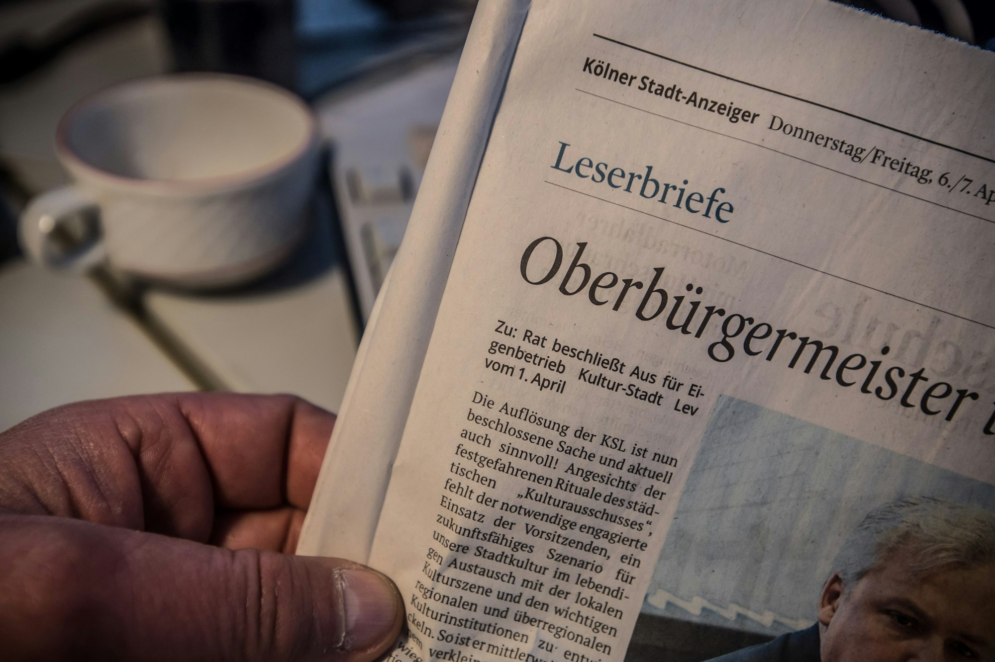 Leserbriefseite im Leverkusener Anzeiger. Foto: Ralf Krieger