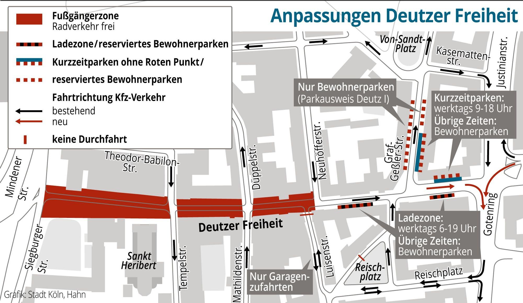 Grafik, FUßgängerzone Deutz
