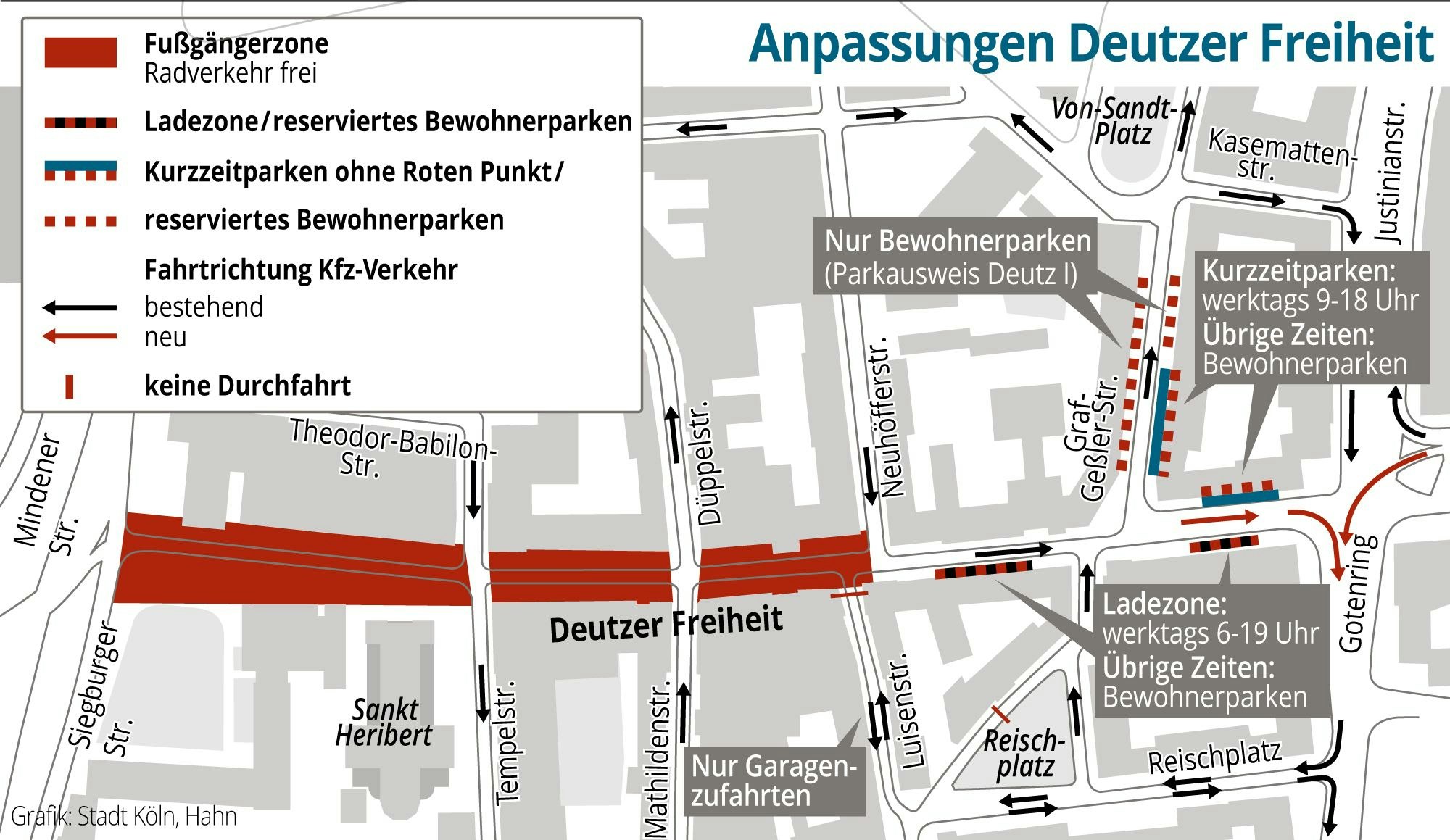 Grafik, FUßgängerzone Deutz