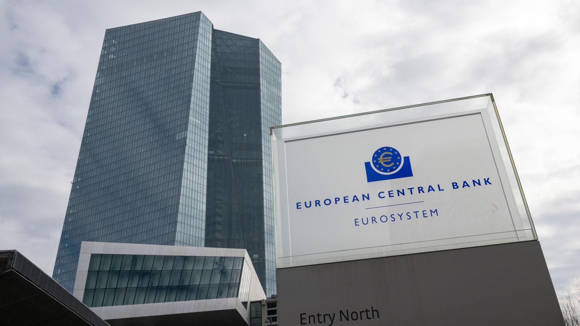 Das Gebäude der Europäischen Zentralbank (EZB) in Frankfurt.