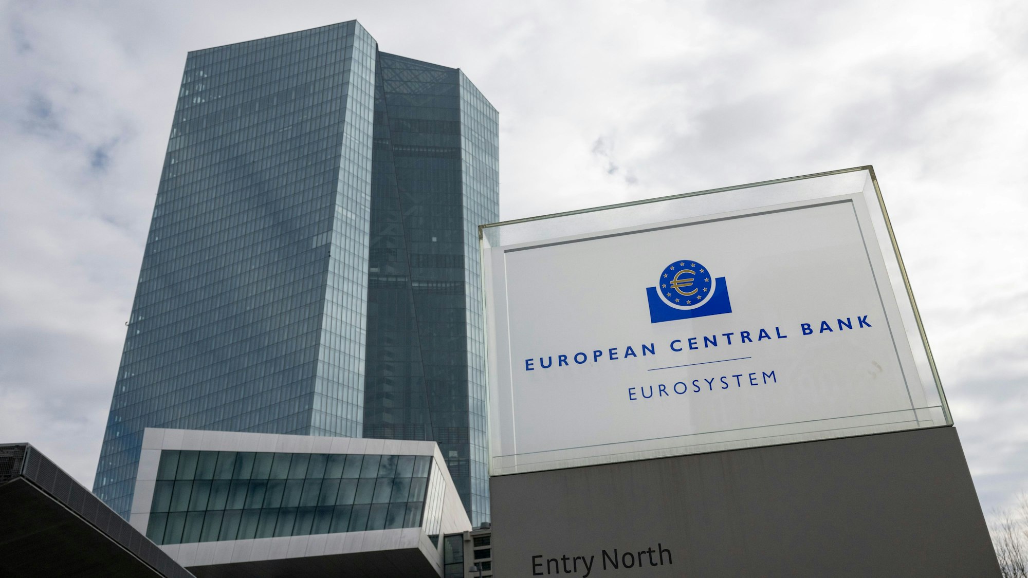 Das Gebäude der Europäischen Zentralbank (EZB) in Frankfurt.