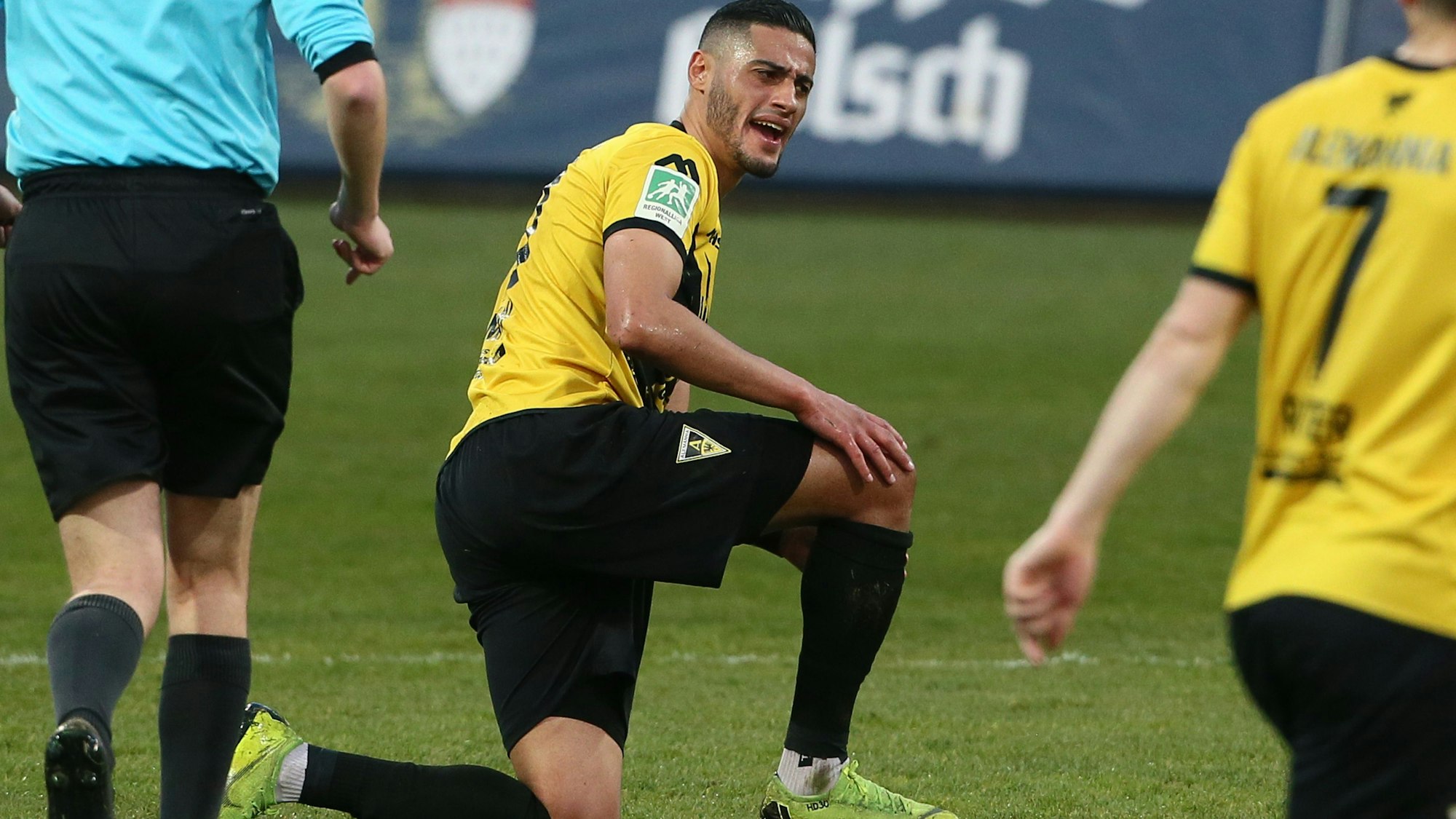 SC Fortuna Köln vs. Alemannia Aachen, 4.Liga,   Ex-Fortune Hamdi Dahmani (Aachen), 24.03.2021, Bild: Herbert Bucco