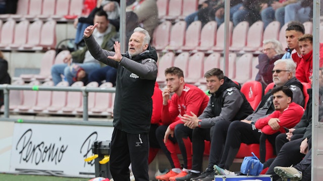 1.FC Köln U21 vs. SC Wiedenbrück, Regionalliga West, Saison 2022/23, Mark Zimmermann (1. FC Köln), 01.04.2023, Bild: Herbert Bucco