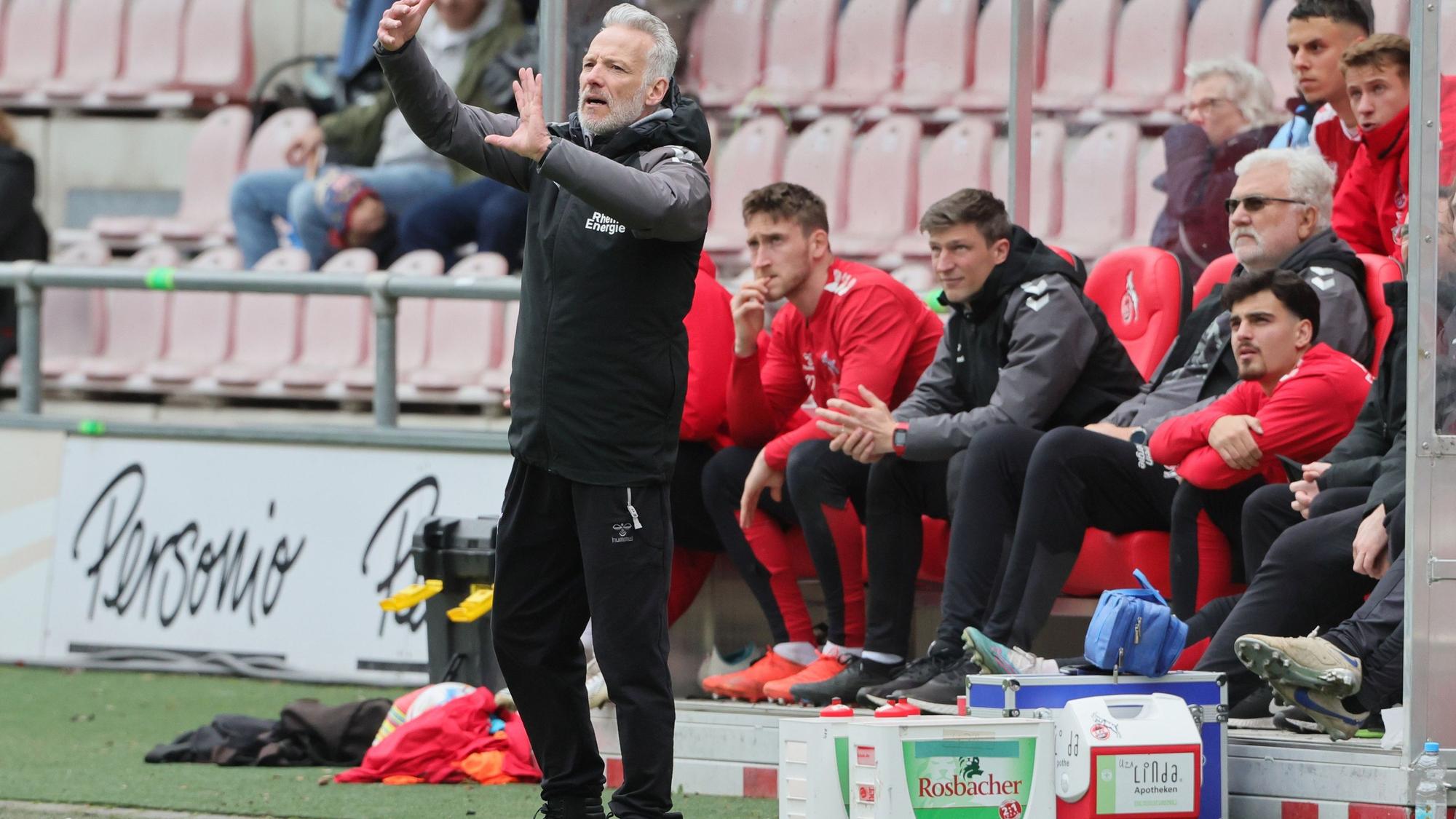 1.FC Köln U21 vs. SC Wiedenbrück, Regionalliga West, Saison 2022/23, Mark Zimmermann (1. FC Köln), 01.04.2023, Bild: Herbert Bucco
