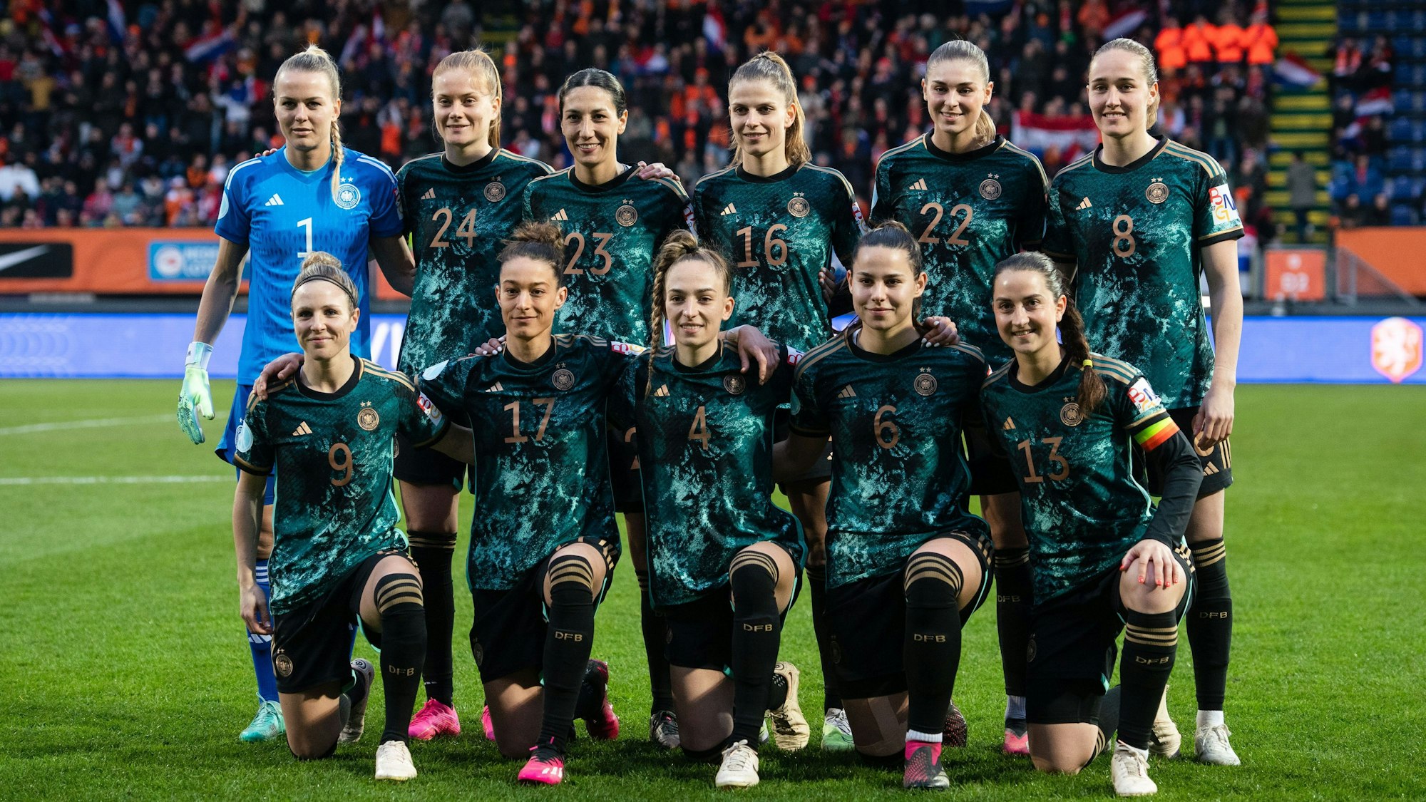 Mannschaftsfoto der deutschen Frauennationalmannschaft